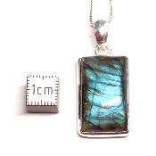 Labradorite Pendentif avec Monture en Argent 05648