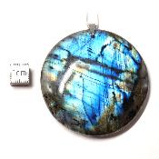 Labradorite pendentif disque 15216