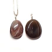 Agate Botswana Pendentif Pierre Roulée