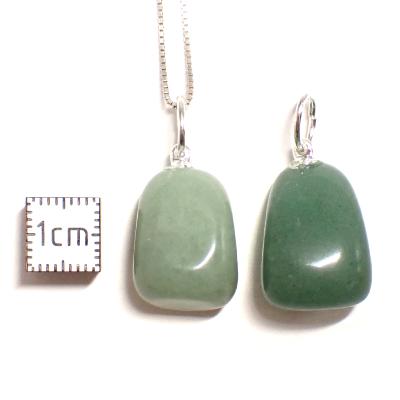 Aventurine Verte Pendentif Pierre Roulée