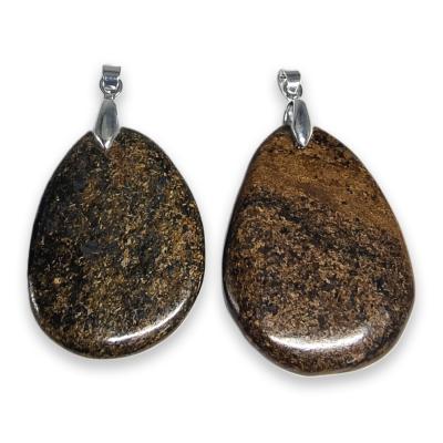 Bronzite Mini Pendentif Pierre Plate