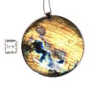 Labradorite pendentif disque 15342