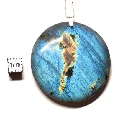 Labradorite pendentif disque 15359