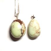 Chrysoprase Citron Pendentif Pierre Roulée