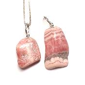 Rhodochrosite Pendentif Pierre Roulée