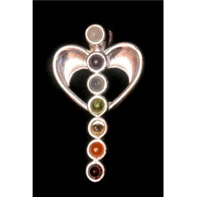 7 Chakras Pendentif Métal Argenté Choix n°40