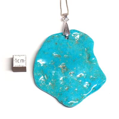 Turquoise de Chine pendentif Plaque 04921