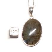 Labradorite Pendentif avec Monture en Argent 05636