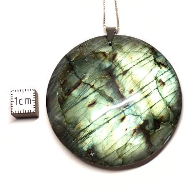 Labradorite pendentif disque 05651