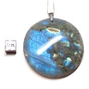 Labradorite pendentif disque 15212