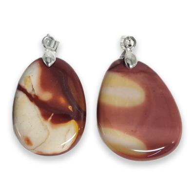 Jaspe Mokaïte Mini Pendentif Pierre Plate