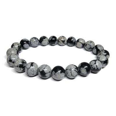 Obsidienne Flocon de Neige Bracelet Boule