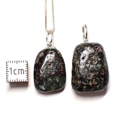 Seraphinite Pendentif Pierre Roulée