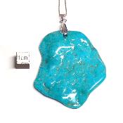 Turquoise de Chine pendentif Plaque 04921