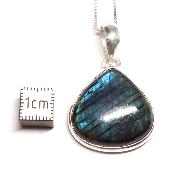 Labradorite Pendentif avec Monture en Argent 05637