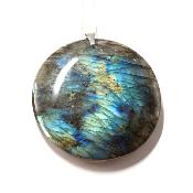 Labradorite pendentif disque 15207 