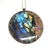 Labradorite pendentif disque 15210