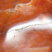 Cornaline chauffée forme libre 15646