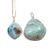 Larimar Pendentif Pierre Roulée