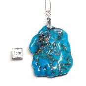 Turquoise de Chine pendentif Plaque 04917