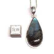 Labradorite Pendentif avec Monture en Argent 05647