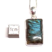 Labradorite Pendentif avec Monture en Argent 05648