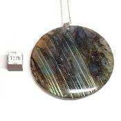 Labradorite pendentif disque 05649