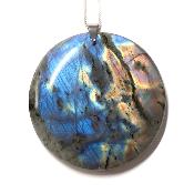 Labradorite pendentif disque 05654