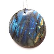 Labradorite pendentif disque 15209