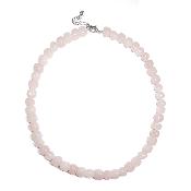 Quartz Rose Collier Roulé