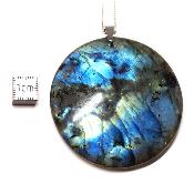 Labradorite pendentif disque 15211