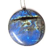Labradorite pendentif disque 15346