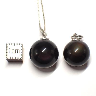 Obsidienne Oeil Celeste Pendentif Boule