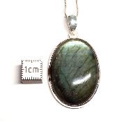 Labradorite Pendentif avec Monture en Argent 05645