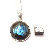 Labradorite Pendentif avec Monture en Argent 15048