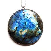 Labradorite pendentif disque 15340