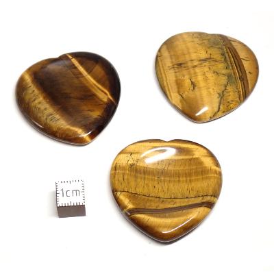 Oeil de Tigre Pierre Pouce (Worry Stones) Coeur