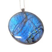 Labradorite pendentif disque 15208