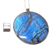 Labradorite pendentif disque 15208