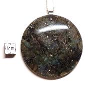 Labradorite pendentif disque 15340