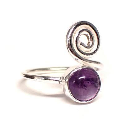 Bague réglable en Argent Ronde avec Symbole Choix n°2 BG1B