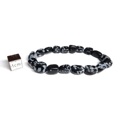 Obsidienne Flocon de Neige Bracelet Roulé