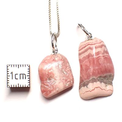 Rhodochrosite Pendentif Pierre Roulée