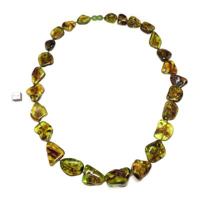 Ambre de la mer Baltique Vert -  Collier 14142