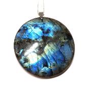 Labradorite pendentif disque 15211