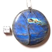 Labradorite pendentif disque 15346