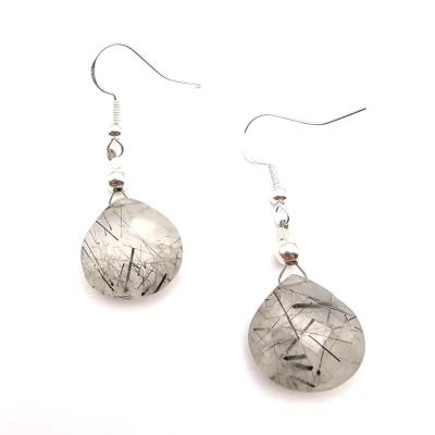 Cristal Tourmaline Boucles d'Oreilles 0002