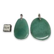 Aventurine Verte Pendentif Pierre Plate