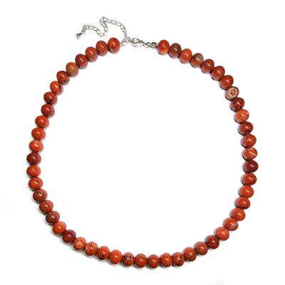 Jaspe Rouge Collier Boule