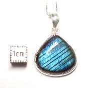 Labradorite Pendentif avec Monture en Argent 05637